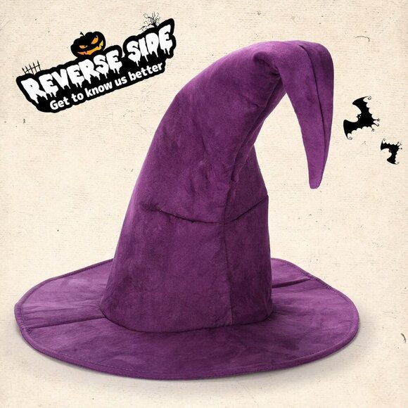 ?Women Purple Hat for Adult Halloween Costume Witch Hat Accessories main image 4